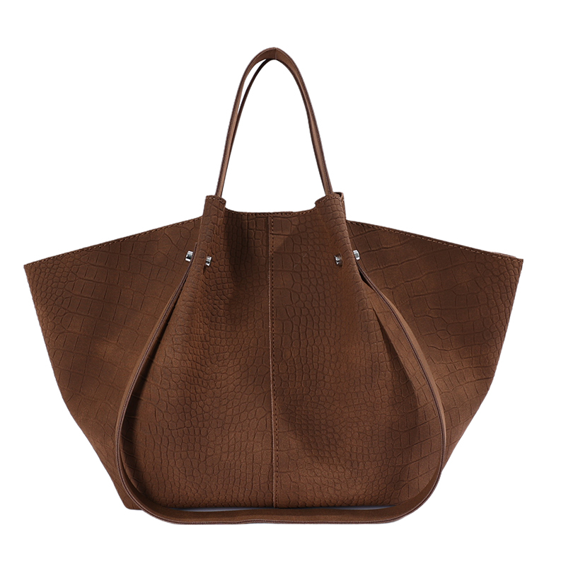 Women Bags On Sale - กระเป๋าโท้ทหนังลายจระเข้สุดหรูสำหรับผู้หญิง กระเป๋าสะพายไหล่ดีไซน์เนอร์ขนาดใหญ่ จุของได้เยอะ กระเป๋าถือทรงกว้างสง่างาม