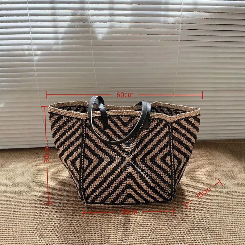 กระเป๋าโท้ทสานฟางราเฟียขนาดใหญ - Women'S Raffia Bags บทวิจารณ์และราคา