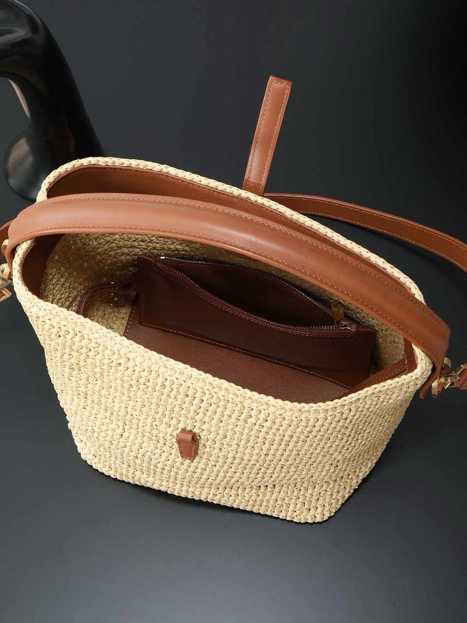 กระเป๋าถือทรงถังขนาดใหญ่แบบสาน - Women'S Raffia Bags บทวิจารณ์และราคา